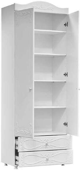 Детская Италия-5 мягкая спинка белое дерево