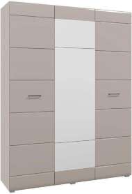 Шкаф трехстворчатый Ненси, ясень шимо/капучино глянец Шкаф трехстворчатый Ненси, ясень шимо/капучино глянец