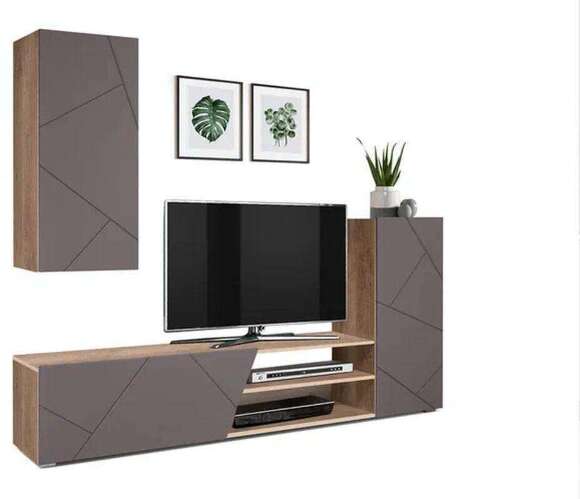 Стенка Прага-6 Дуб каньон/Софт грей