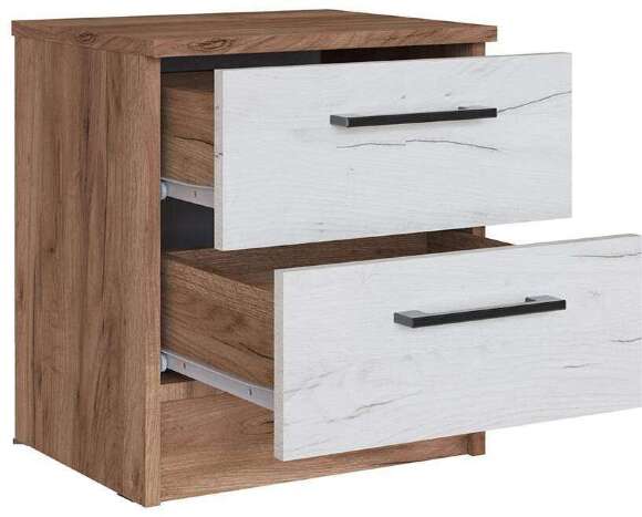 Тумба прикроватная Вегас (ТЭКС) Крафт табачный / Крафт белый