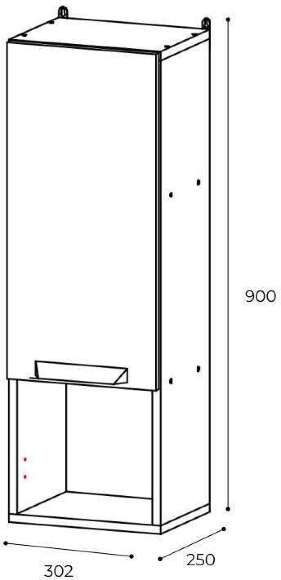 Пенал-надстройка Квартет-13, дуб крафт/белый Пенал-надстройка Квартет-13, дуб крафт/белый