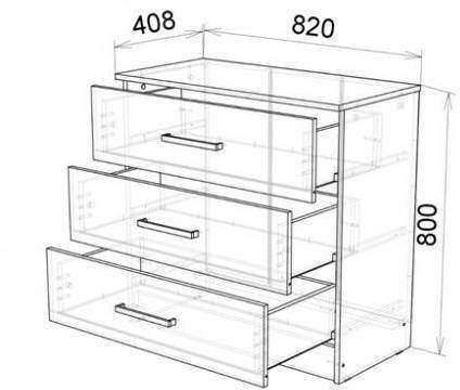 Комод Адель ЭРА (Венге/Лоредо) Комод Адель ЭРА (Венге/Лоредо)