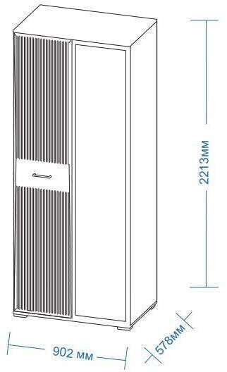 Шкаф двухдверный с зеркалом Шарлиз (MLK) Шкаф двухдверный с зеркалом Шарлиз (MLK)