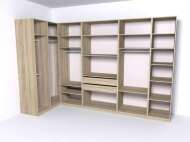 Гардеробная Рум. Комплект 5.1 без фасадов, дуб сонома Гардеробная Рум. Комплект 5.1 без фасадов, дуб сонома