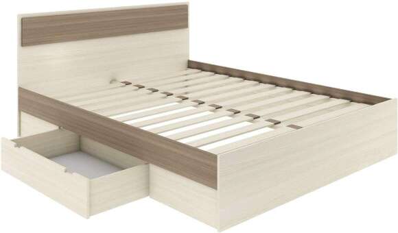 NEXT 73 Кровать двуспальная с ящиком 1600 Белый / Дуб Сонома