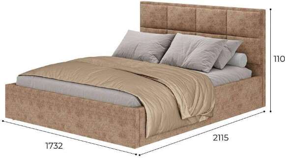 Кровать 160х200 с реечным настилом Линда, антик