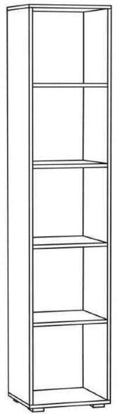 Альба шкаф-пенал Дуб Крафт золотой/Белый премиум