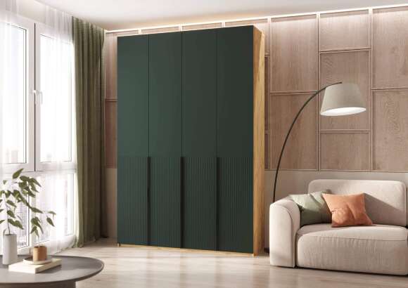 Марвэл Шкаф 4-х ств. (1600) (Браш Мени Грин, Дуб Крафт) Марвэл Шкаф 4-х ств. (1600) (Браш Мени Грин, Дуб Крафт)