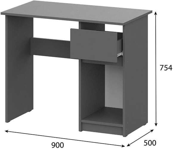 Денвер стол письменный 0,9 м / Графит серый Денвер стол письменный 0,9 м / Графит серый