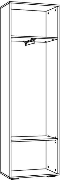 НМ 013.16 Шкаф для одежды Livorno /дуб бунратти / софт графит НМ 013.16 Шкаф для одежды Livorno /дуб бунратти / софт графит