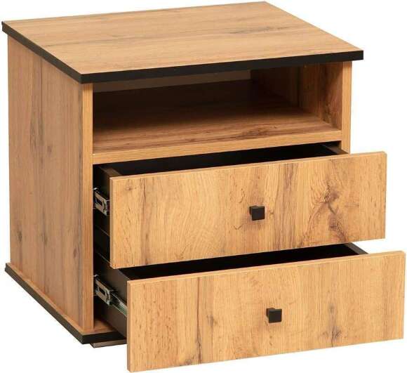 Спальня Либерти 2 (опора h20) Дуб вотан/Черный Спальня Либерти 2 (опора h20) Дуб вотан/Черный