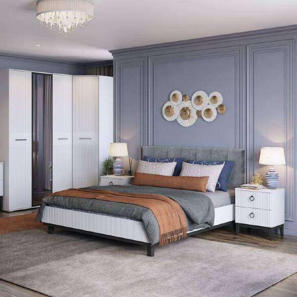 Кровать с мягкой спинкой 160х200 Шарлиз (MLK) с основанием