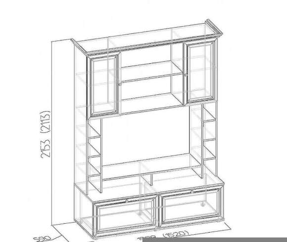 MONTPELLIER Шкаф МЦН 1, орех