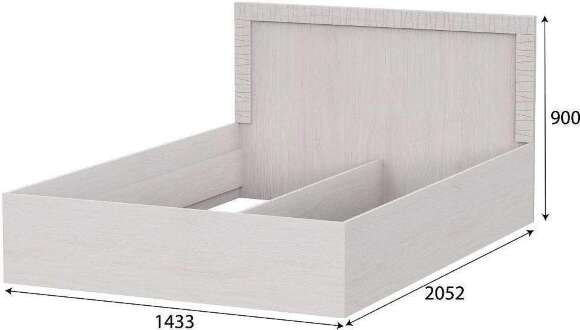 Каркас кровати 140*200 "Гамма 20" Ясень Анкор светлый, Сандал светлый