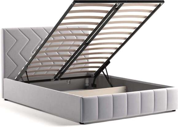 Милана кровать 140 Tenerife silver (светло-серый) Милана кровать 140 Tenerife silver (светло-серый)