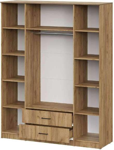 Шкаф распашной для одежды ШК 1 (Серия 2), Дуб золотой Шкаф распашной для одежды ШК 1 (Серия 2), Дуб золотой