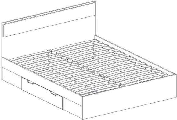 NEXT 73 Кровать двуспальная с ящиком 1600 Ясень Шимо темный / Ясень Шимо светлый NEXT 73 Кровать двуспальная с ящиком 1600 Ясень Шимо темный / Ясень Шимо светлый