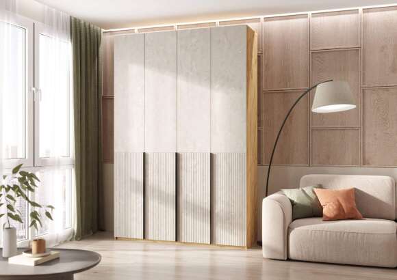 Марвэл Шкаф 4-х ств. (1600) (Мальта, Дуб Крафт)