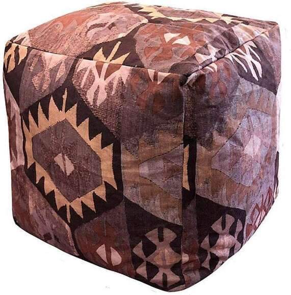 Пуфик Куб велюр Мехико коричневое