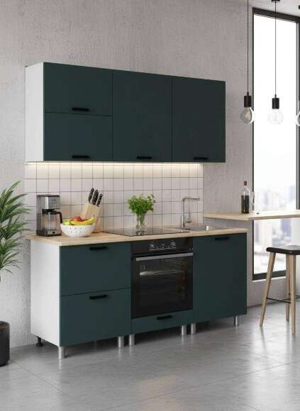 МК Аленушка 1,8м Астра Лаванда Изумруд,скоба черный,сонома