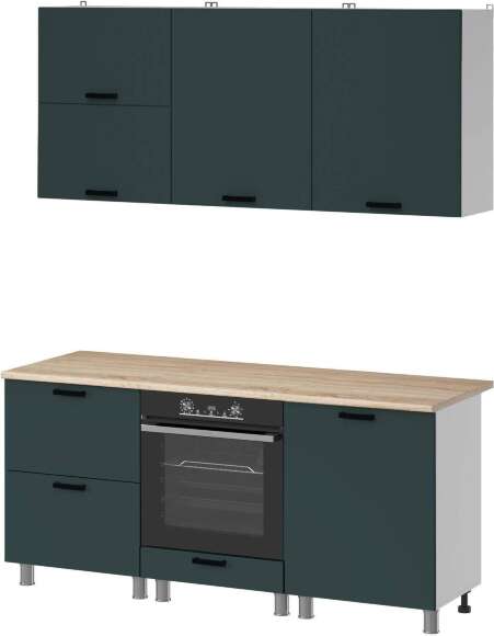 МК Аленушка 1,8м Астра Лаванда Изумруд,скоба черный,сонома