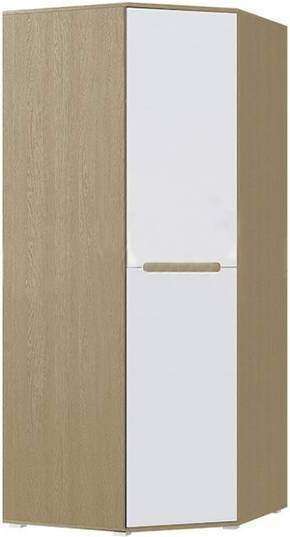 Шкаф угловой Ким белый глянец / сонома