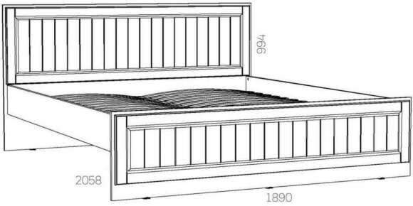 НМ 040.34-03 Кровать Оливия Дуб Сонома/белое дерево НМ 040.34-03 Кровать Оливия Дуб Сонома/белое дерево
