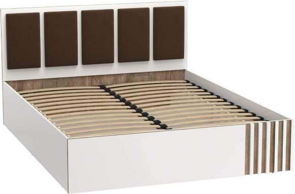 Спальня Либерти 2 опора h=20мм Белый / Дуб Каньон