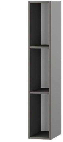 Альберо Пенал открытый настенный графит серый