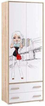 Фасад шкафа двухдверного Бланка, фотопечать