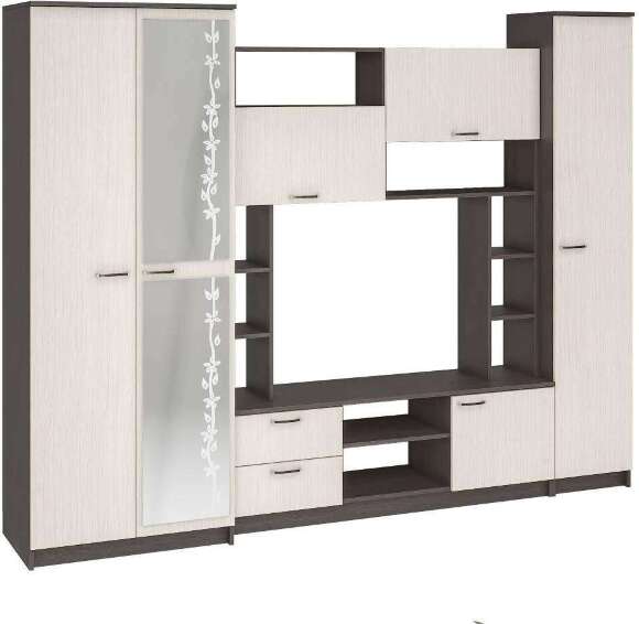 Стенка в гостиную Марта-11, венге/дуб белфорд Стенка в гостиную Марта-11, венге/дуб белфорд