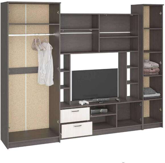 Стенка в гостиную Марта-11, венге/дуб белфорд Стенка в гостиную Марта-11, венге/дуб белфорд