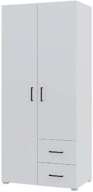 Шкаф двухдверный с ящиками Victor, белый