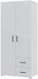 Шкаф двухдверный с ящиками Victor, белый