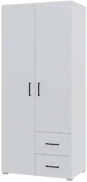 Шкаф двухдверный с ящиками Victor, белый