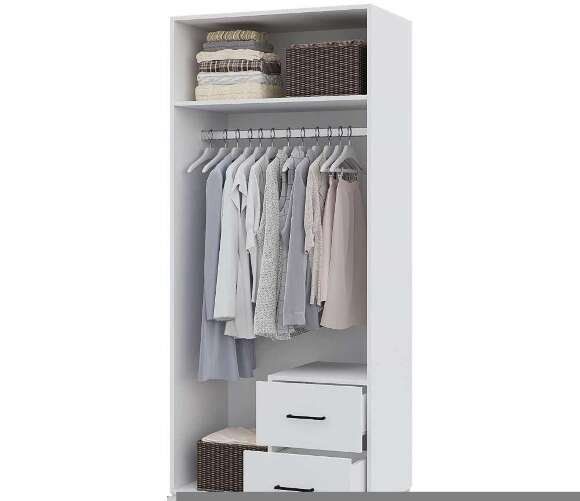 Шкаф двухдверный с ящиками Victor, белый