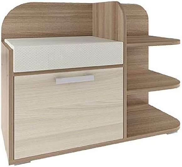 Ивушка 6 Тумба для обуви Ясень Шимо Темный / Светлый