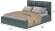 Кровать 160х200 с реечным настилом Линда, морская волна