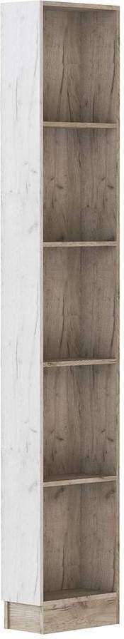 Стеллаж Руэлла, Дуб крафт серый, Дуб крафт белый Стеллаж Руэлла, Дуб крафт серый, Дуб крафт белый