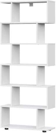 Токио стеллаж змейка / Белый текстурный