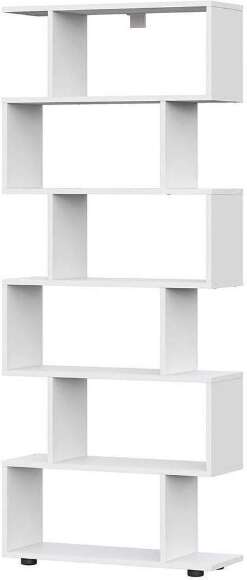 Токио стеллаж змейка / Белый текстурный