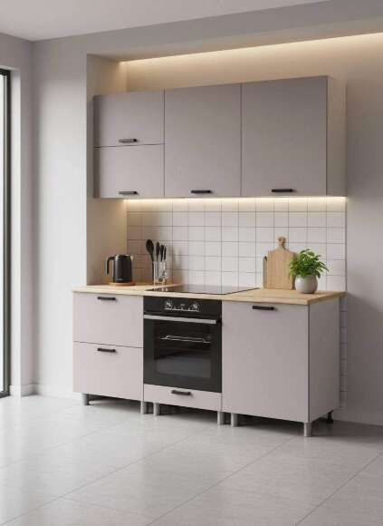 МК Аленушка 1,8м Астра Лаванда Кашемир,скоба черный,сонома