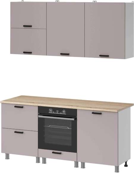 МК Аленушка 1,8м Астра Лаванда Кашемир,скоба черный,сонома