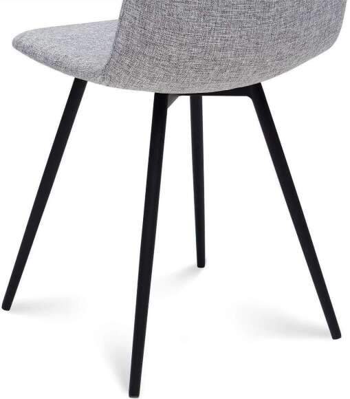 Стул Асти черный муар / светло-серый