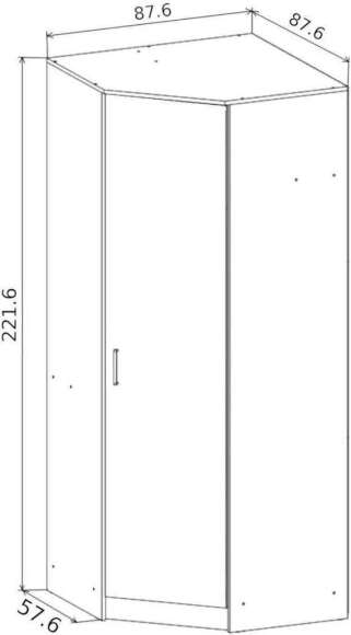 Шкаф угловой Фиеста венге / лоредо