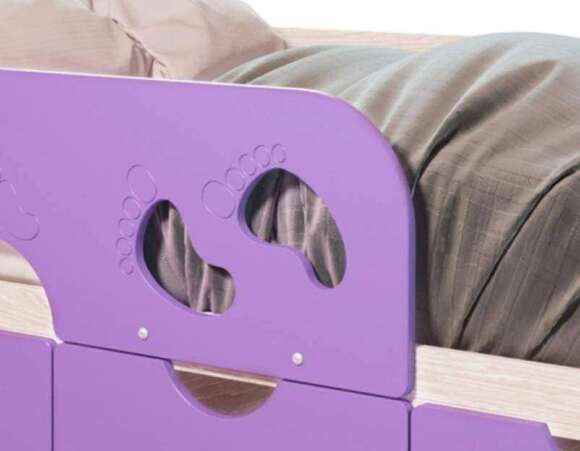 Кровать 80х160 Минима Лего БТС (лиловый сад) Кровать 80х160 Минима Лего БТС (лиловый сад)