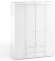 Шкаф 4-х дверный с ящиками Италия ИТ-62 белое дерево
