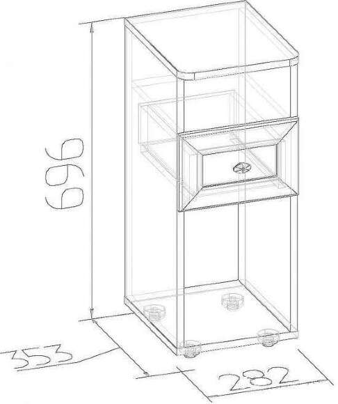 Тумба прикроватная высокая Sherlock 51, орех Тумба прикроватная высокая Sherlock 51, орех