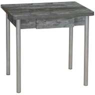 Эко 80х60 стол обеденный раскладной с ящиком / пасадена/металлик