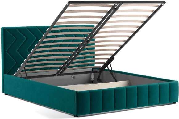 Милана кровать 160 Tenerife izumrud (сине-зелёный) Милана кровать 160 Tenerife izumrud (сине-зелёный)